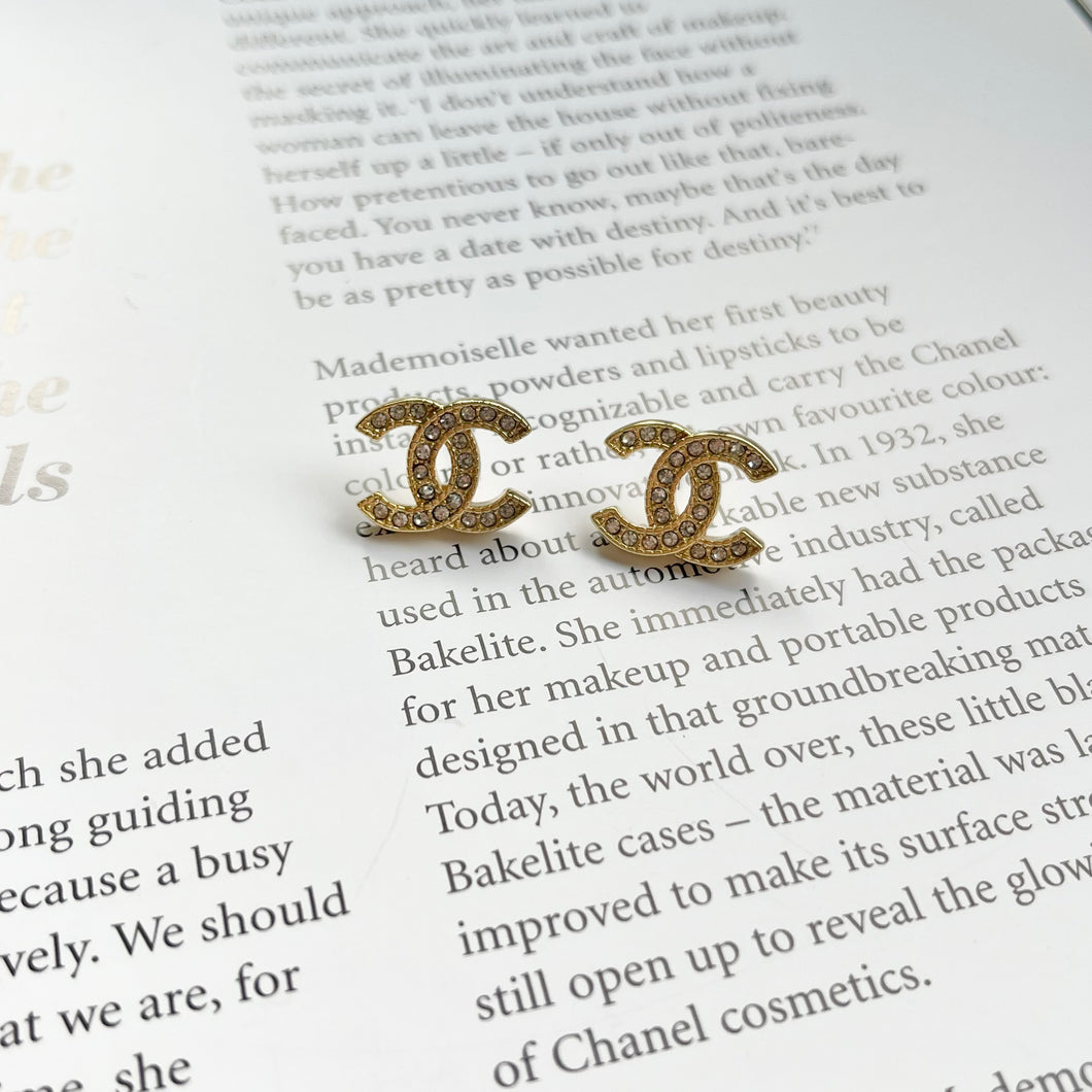 Gold CC Luxe Studs