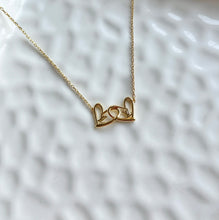 Load image into Gallery viewer, LV Double Heart Necklace
