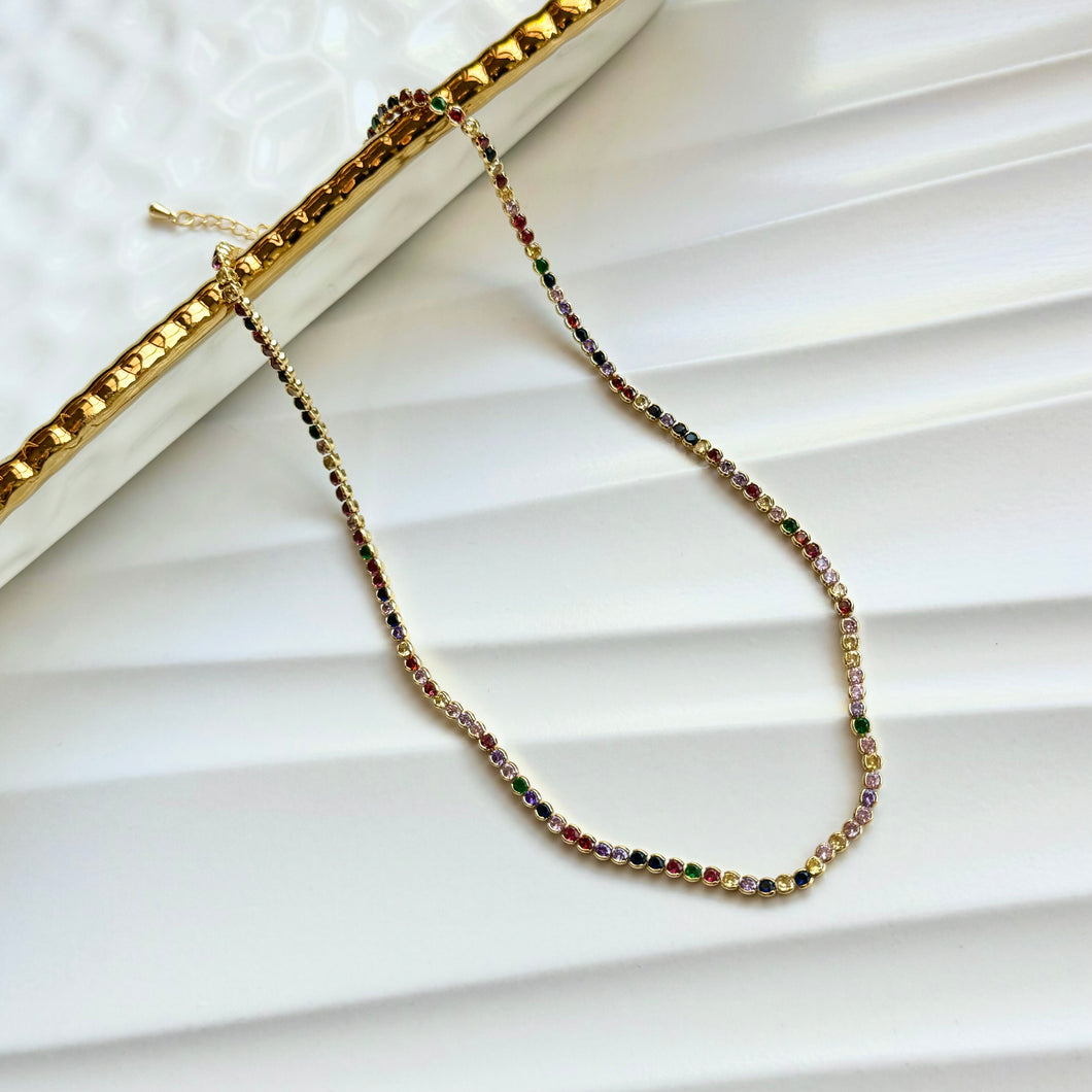 Multi Color Stone Necklace