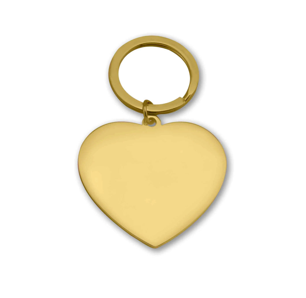 Heart Engraving Keychain