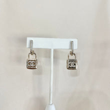 Load image into Gallery viewer, Silver CC Lock Earrings
