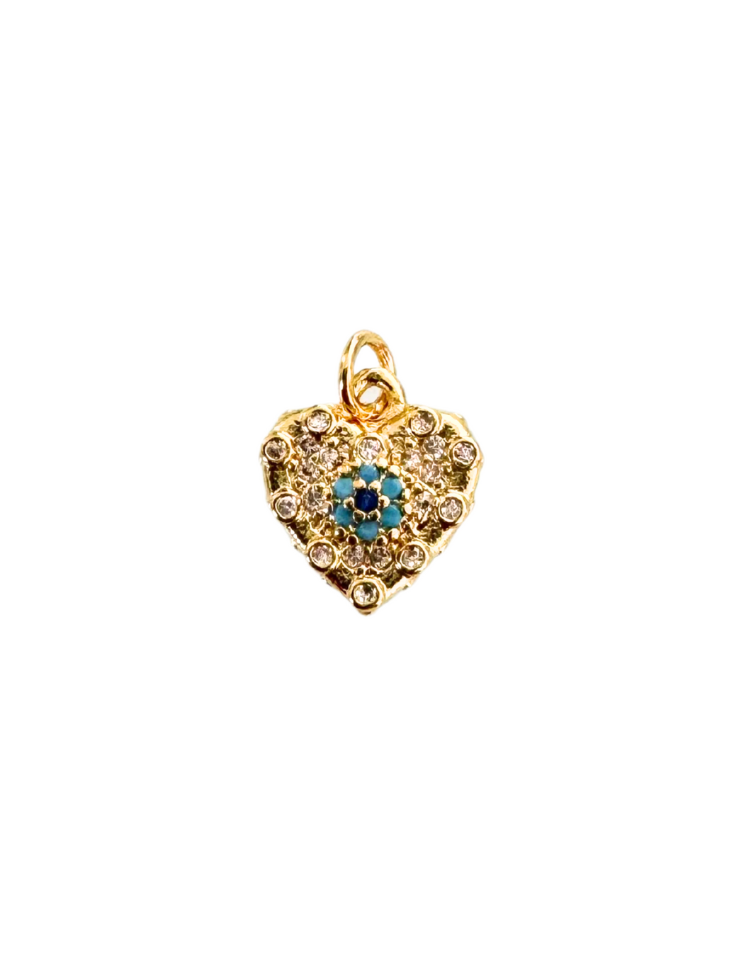 Turquoise Evil Eye Heart