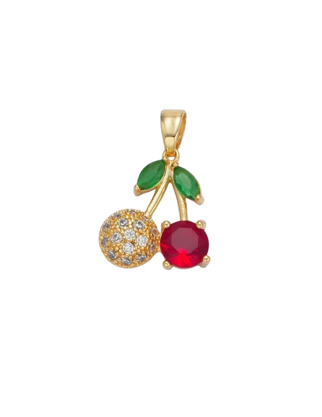 Rhinestone Cherry Charm