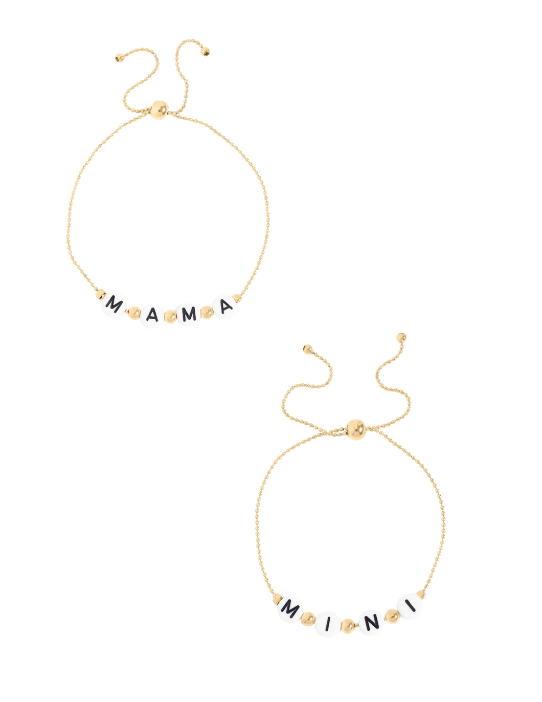 Mama + Mini Adjustable Beaded Bracelets
