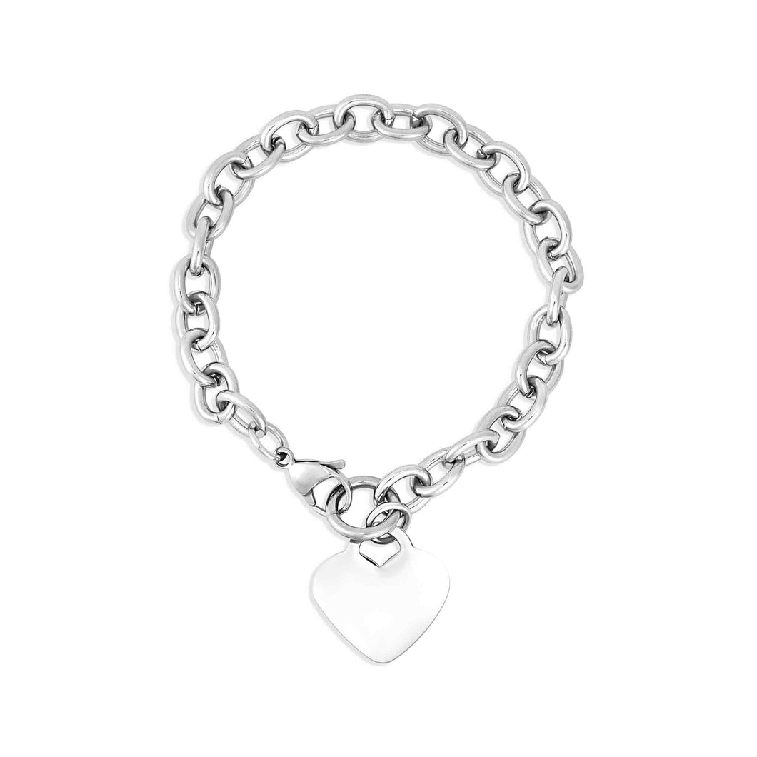 Silver Heart Charm Bracelet