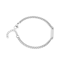 Load image into Gallery viewer, Curb Chain Bar Engraving Bracelet
